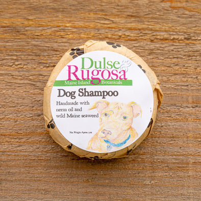 Our Dog Shampoo is a gentle shampoo and conditioner loaded with seaweed, neem oil, and essential oils to help keep fleas away.