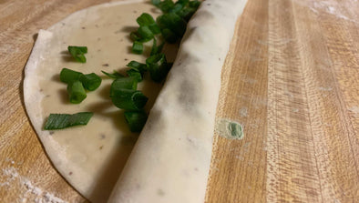 Using Up Onion Tops: Making Scallion Pancakes
