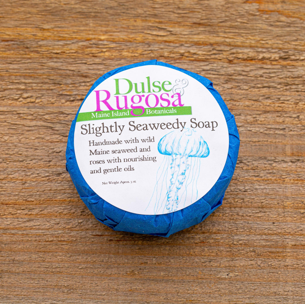 Lighly scented our Slightly Seaweedy Soap is a gentle blend of moisturizing oils and Maine seaweed.