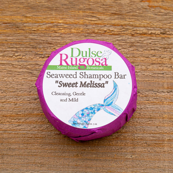 Our Sweet Melissa Shampoo Bar is gentel and mild and perfect for hair that doesn't need that much conditoner.  All of our shampoo bars are loaded with Maine seaweed and of course are palm oil free. 